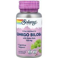 Solaray, Gyvybiškai svarbūs ekstraktai, Ginkmedis su gotu kola, 60 VegCaps