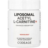 Codeage, Liposominis acetil L-karnitinas+, 90 kapsulių (500 mg vienoje kapsulėje)