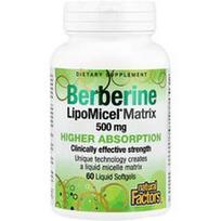 Natural Factors, Berberine LipoMicel Matrix, 60 skystų minkštųjų kapsulių