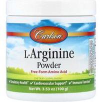 Carlson, L-arginino milteliai, 3.53 uncijos (100 g)