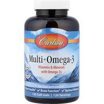 Carlson, Multi + Omega-3, 120 minkštų gelių