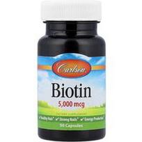 Carlson, Biotinas, 5 000 mcg, 50 kapsulių