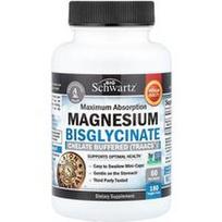 BioSchwartz, Maksimalios absorbcijos magnio bisglicinatas, 180 daržovių dangtelių (24 mg vienoje kapsulėje)