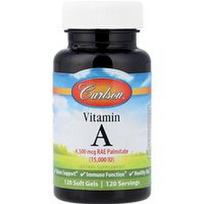Carlson, Vitaminas A, 4 500 mcg RAE (15 000 TV), 120 minkštų gelių