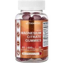 Vitamatic, Veganiški magnio citrato guminukai, natūralios avietės, 60 guminukų
