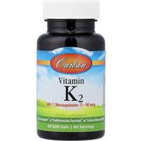 Carlson, Vitaminas K2, 90 mcg, 60 minkštų gelių