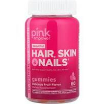 Pink, Gražūs, plaukų, odos ir nagų guminukai, skanūs vaisiai, 60 guminukų