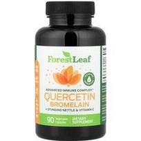 Forest Leaf, Kvercetino bromelainas + dilgėlė ir vitaminas C, 90 daržovių kapsulių