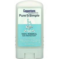 Coppertone, Vaikams skirtas „Pure & Simple“ apsauginis pieštukas nuo saulės, SPF 50, 13,9 g