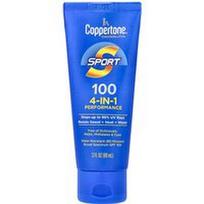 Coppertone, Sportas, Apsauginis losjonas nuo saulės, 4-in-1 Performance, SPF 100, 3 fl oz (89 ml)