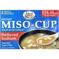 Edward & Sons, Instant Miso-Cup® puodelis, sumažintas natrio kiekis, 4 pakeliai, 29 g