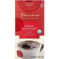 Teeccino, Ekologiška grybų žolelių arbata, Chaga Ashwagandha, sviestinis kremas, be kofeino, 25 arbatos maišeliai, 5.3 uncijos (150 g)