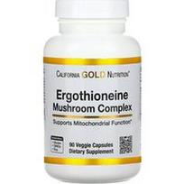 California Gold Nutrition, Ergotioneino grybų kompleksas su ekologiškais maitake, ekologiškomis austrėmis, ekologiškais liūto karčių grybų ekstraktais ir L-ergotioneinu, 90 daržovių kapsulių
