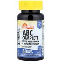 Sundance Vitamins, ABC Complete, vyriška multivitaminų ir mineralų formulė, 60 dengtų kapsulių