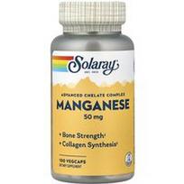 Solaray, Manganas, pažangus chelatų kompleksas, 50 mg, 100 VegCaps