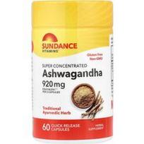 Sundance Vitamins, Superkoncentruota ašvaganda, 60 greito atpalaidavimo kapsulių (46 mg vienoje kapsulėje)