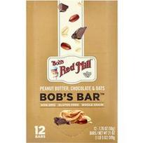 Bob's Red Mill, „Bob's Bar™“ su žemės riešutų sviestu, šokoladu ir avižomis, 12 batonėlių po 50 g