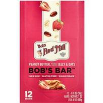 Bob's Red Mill, „Bob's Bar™“, žemės riešutų sviestas, želė ir avižos, 12 batonėlių po 50 g