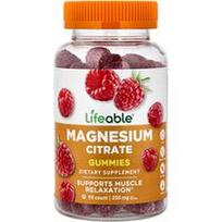 Lifeable, Magnio citrato guminukai, aviečių skonio, 90 guminukų (83,3 mg viename guminuke)