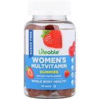 Lifeable, Moteriški multivitaminų guminukai, uogų skonio, 60 guminukų