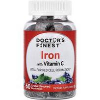 Doctor's Finest, Geležis su vitaminu C, vynuogės, 60 guminukų