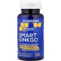 Natural Stacks, „Smart Ginkgo™“, 60 veganiškų kapsulių