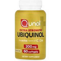 Qunol, Extra Strength Ubiquinol, 200 mg, 60 minkštųjų gelių