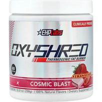 EHPlabs, OxyShred, termogeninis riebalų degintojas, kosminis sprogimas, braškės, 10.16 oz (288 g)