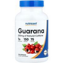 Nutricost, Guarana, 150 kapsulių (500 mg vienoje kapsulėje)