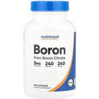 Nutricost, Boras, 5 mg, 240 kapsulių