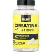 Con-Cret, Kreatino HCl®, 750 mg, 72 kapsulės