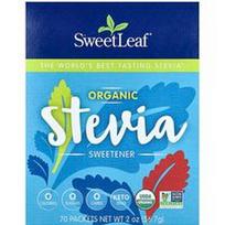 SweetLeaf Stevia, Organinis stevijos saldiklis, 70 pakelių po 0,028 uncijos (0,8 g)