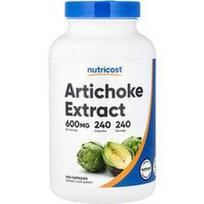 Nutricost, Artišokų ekstraktas, 600 mg, 240 kapsulių