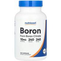 Nutricost, Boras, 10 mg, 240 kapsulių