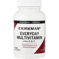 Kirkman Labs, Kasdienis multivitaminas be A & D, 180 kapsulių