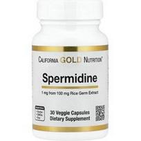 California Gold Nutrition, Spermidinas, ryžių gemalų ekstraktas, 1 mg, 30 daržovių kapsulių