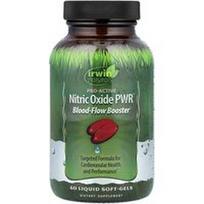 Irwin Naturals, Azoto oksidas PWR™, kraujotaką gerinantis vaistas, 60 skystų minkštųjų kapsulių