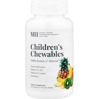 Michael's Health, Vaikams skirti kramtomi vafliai, multivitaminai ir mineralai, natūralus vaisių punšas, 120 vegetariškų kramtomųjų vaflių