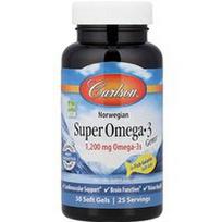 Carlson, Norvegiški „Super Omega-3 Gems®“, 50 minkštųjų kapsulių
