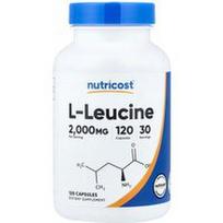 Nutricost, L-leucinas, 120 kapsulių (500 mg vienoje kapsulėje)