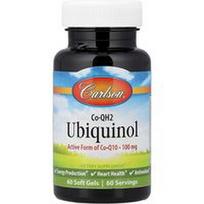 Carlson, Co-QH2 Ubiquinol, 100 mg, 60 minkštų gelių