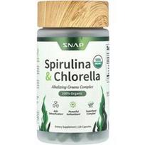 Snap Supplements, Spirulina ir chlorella, 120 kapsulių