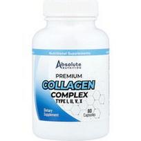 Absolute Nutrition, Premium kolageno kompleksas, I, II, V, X, 60 kapsulių