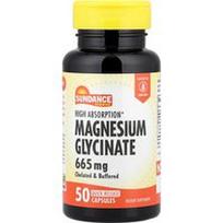Sundance Vitamins, Didelės absorbcijos magnio glicinatas, 665 mg, 50 greito atpalaidavimo kapsulių