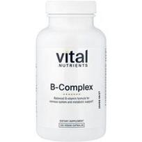 Vital Nutrients, B kompleksas, 120 veganiškų kapsulių
