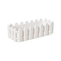 Greenery Container Fence Flowerpot Small Flower Pot Basket Flower Arrangement  Balcony Decor Type B white