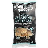 Pork King Good, Aromatizuoti Chicharrones, dūminis jalapeno ir sūris, 1.75 uncijos (49.5 g)