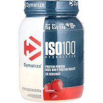 Dymatize, ISO100® hidrolizuotas, 100% išrūgų baltymų izoliatas, braškės, 1,34 svaro (610 g)