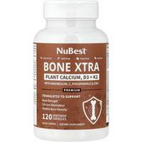 NuBest, Kaulų Xtra, augalinis kalcis, D3 + K2, 120 vegetariškų kapsulių