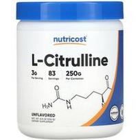 Nutricost, L-citrulinas, be skonio, 8.8 uncijos (250 g)